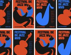 four different posters for the festival of jazz