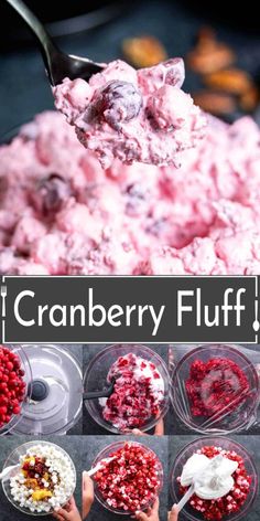 the cranberry fluff recipe is ready to be eaten