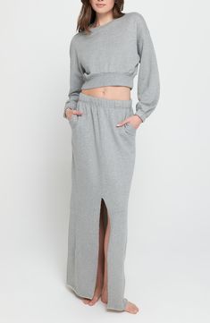 Create a timeless look perfect for running around town or lounging in this cropped sweatershirt crafted from pure cotton and finished with rib trim. Crewneck Ribbed cuffs and hem 100% cotton Machine wash, tumble dry Imported Dreams Do Come True, Dinner With Friends, Spiritual Gangster, Jet Set, Heathers, Pure Cotton, Crewneck Sweatshirt, Maxi Skirt, Ash