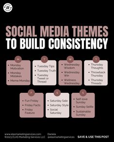 social media themes to build constistency infographical poster for the web