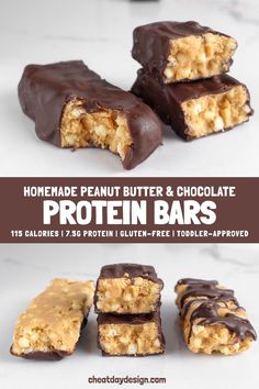 No bake protein bars Healthy Homemade Protein Bars, Homemade Protein Bars Healthy, Oatmeal Energy Bites, Homemade Protein Bars, Macro Friendly Meals, Chocolate Protein Bars, Peanut Butter Protein Bars, Protein Bars Homemade