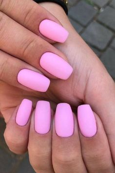 Pastel Pink Matte Nails, Matte Powder Blue Nails, Matte Pink Gel Nails, Nails 2023 Trends Matte, Matte Beach Nails, Best Matte Nail Colors, Summer Matte Nails Design, Mat Pink Nails, Matte Light Pink Nails