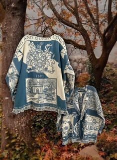 Beautiful one of a kind super cozy cardigan. Who doesn't want to wear a blanket out in public? Made from an upcycled tapestry blanket depicting the historic buildings of King and Queen County Virginia. Whether you're a local, or just a lover of this unique piece, you'll surely get plenty of compliments this fall and winter season wearing this sweater. Message me with any questions! **Please note that items are made from upcycled materials and scrap fabrics. Some areas of wear, staining, and/or visible mending may be present. Any extreme cases will be disclosed and/or pictured. Blanket Upcycle, Tapestry Blanket, Upcycle Sewing, Visible Mending, King And Queen, Cozy Cardigan, A Blanket, Beautiful One, Open Front Cardigan