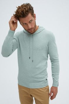 FINAL SALE Experience the Almond Green Natural Hoodie Elevate your wardrobe with the Almond Green Natural Hoodie, blending timeless style and unmatched comfort. Perfect for any man, this hoodie is a versatile addition to your collection, designed from natural heather yarns that create a stunning tonal melange. Crafted from 100% cotton, this hoodie is more than just clothing—it's a luxurious experience. Its soft texture, lightweight breathability, and eco-friendly nature promise all-day comfort. Green Long Sleeve, Soft Texture, Sweater Fashion, Long Sleeve Knit, Timeless Style, Cotton Fiber, Natural Cotton, Blending, Final Sale