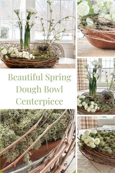 beautiful spring dough bowl centerpiece