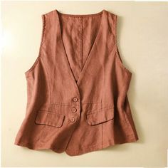 Great shopping ideas for Women Cotton Linen Waistcoat Tank Vest Top V-neck Sleeveless Casual Summer Retro, women's tops Sleeveless Jackets For Women, Summer Waistcoat, Sleeveless Denim Jacket, Sleeveless Vest Jacket, Linen Vest, Linen Cardigan, Casual Vest, Sleeveless Jacket, Vest Fashion