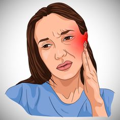 Ear problems illustrated on a woman with... | Premium Vector #Freepik #vector #people #hand #woman #medical Ear Congestion, Ear Ache, Middle Ear, Face Pores, Facial Nerve, Lower Back Pain Exercises, Learning Techniques