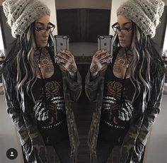 Layered Jackets, Closet Tips, Selfie Mirror, Body Modification, Rocker Style, Haircut And Color, Biker Chick, Favorite Hairstyles, Beauty Tattoos