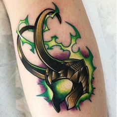 a tattoo with a bull's head on it