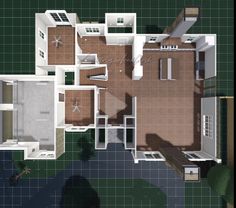 an overhead view of a floor plan for a house