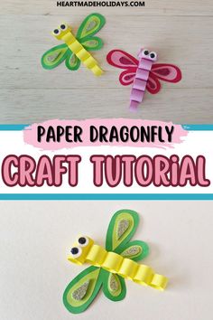 paper dragonfly craft for kids to make