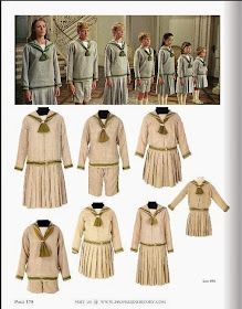 an image of men and women's uniforms from the early 1900's or earlier