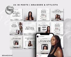 an ad for the brand's new website, featuring images of women with braids