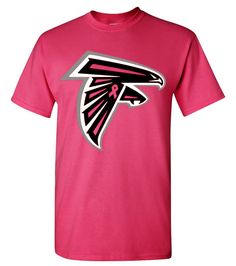 a pink t - shirt with the atlanta falcons logo on it