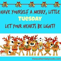 merry little tuesday let your heart be light with santa's sleighs