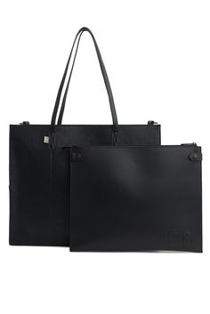 Black Work Tote Bag & Purse | Béis Sleek Workwear Bag, Sleek Tote Bag For Work, Sleek Tote Bag For Workwear, Versatile Shoulder Bag With Interior Card Slots For Work, Versatile Shoulder Bag For Work With Interior Card Slots, Modern Work Bags With Interior Card Slots, Sleek Laptop Bag For Work, Chic Business Bag With Interior Card Slots, Elegant Laptop Bag With Removable Pouch For Work