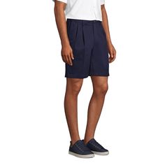 Look neat. Keep cool. Stay comfortable. These 9" No Iron Chino Shorts have a pleated front and Comfort Waist that stretches up to 2" for more ease in the waist. And true to the No Iron Chino name, they feature our 50 wash, 0 wrinkles promise – plus creases that won't quit and built-in stain resistance. All in a pure cotton fabric made from ringspun combed cotton yarns for superior comfort. How To Buy Land, Keep Cool, Chino Shorts, Lands End, Combed Cotton, Cotton Yarn, Pure Cotton, Wrinkles, Fabric Weights