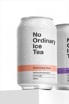 two cans of no ordinary ice tea