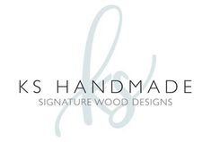 the logo for k s handmade signature wood designs, which is featured in this article