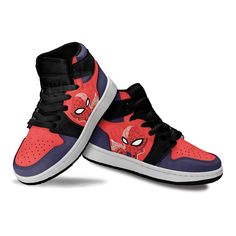 Spider Man Superhero Kid Sneakers CustomAll of our Kid JD Sneakers styles are custom-made-to-order and handcrafted to the highest quality standards. High-quality rubber sole for traction and exceptional durability. Lace-up closure for a snug fit. Material: Microfibre leather: chemical & abrasion resistance, anti-crease, aging resistance Eco-friendly and 100% Vegan Leather. Please allow 7-10 business days to receive a tracking number while your order is hand-crafted, packaged and shipped from our Custom Training Sneakers With White Sole And Round Toe, Training Custom Sneakers With White Sole And Round Toe, Training Sneakers With White Sole And Round Toe, Custom Synthetic Sneakers For Training With Round Toe, Casual Lace-up Training Sneakers, Sports High-top Sneakers With Vulcanized Sole, Casual High-top Training Sneakers With Rubber Sole, Casual High-top Sneakers With Rubber Sole For Training, High-top Custom Sneakers For Training