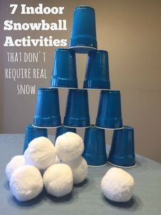 there are several snowball activities that don't require real snow on the table