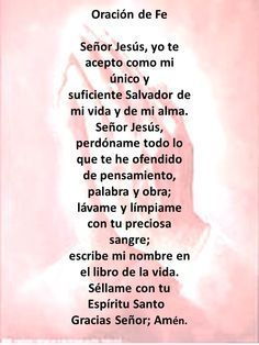 the words are written in spanish on a pink and white background with an image of jesus