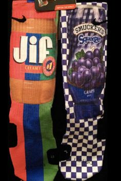 Hey, I found this really awesome Etsy listing at https://www.etsy.com/listing/169207741/peanut-butter-and-jelly-custom-nike Silly Socks, Soccer Coach, Free Runs, Nike Elite Socks, Funky Socks, Nike Socks, Basketball Socks, Custom Nike, Sock Game