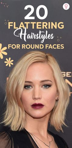 20 Flattering Hairstyles For Round Faces: You can experiment with bangs, layers, highlights, and more to find the right hairstyle for you. To help you out, we have made a list of the most flattering hairstyles to go with round faces. Before that, here is how to determine if you have a round face or not. #hairstyles #hairstyleideas #roundface Best Hairstyle For Round Face Girl, 2023 Hair Cuts For Round Faces, Best Hair Length For Round Face, Best Hair Styles For Round Faces, Hairstyles For Medium Length Hair Round Face, Women’s Haircuts 2023, Hairstyles To Make Your Face Slimmer, Hairstyle For Round Face Shape For Women, Hair Cut For Round Face Shape Girl