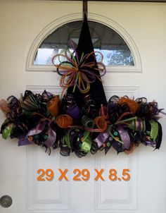 this is an image of a wreath on the front door