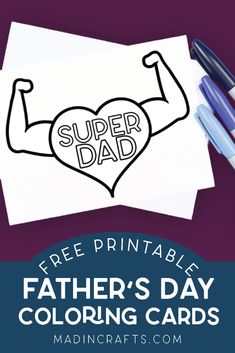 father's day coloring card with the text free printable fathers day coloring cards