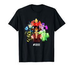 PRICES MAY VARY. Official merch from Heroes of Robloxia, one of the millions of experiences on Roblox. Lightweight, Classic fit, Double-needle sleeve and bottom hem Black Fandom T-shirt For Halloween, Roblox Halloween, Hero Black, Old M, Boys Clothes Style, Kids Fashion Boy, Black T Shirt, Boy Fashion, Branded T Shirts