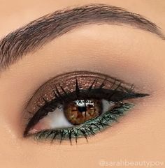 Anastasia Beverly Hills Artist Palette. Brown shadow and green under eye highlight to pop brown eyes Green Eyeshadow, Jaclyn Hill, Makeup Hacks, Makeup Tutorial For Beginners