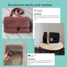 This digital crochet pattern tutorial offers a step-by-step guide for creating a stylish and versatile bag. The "Mini Crossbody Bag" can be used in a variety of ways, as a clutch, evening bag, shoulder bag, or cross-body bag. Its versatile design makes it perfect for any outfit, whether dressing up or down. Mini Crossbody Bag Crochet Pattern for All Occasions CUTE PATTERN AND WELL WRITTEN:💚 Clear and concise instructions💚 Helpful video tutorial with English subtitles included💚 30+ pictures to Trendy Crochet Clutch Bag For Daily Use, Chic Crochet Rectangular Shoulder Bag, Versatile Handmade Rectangular Bags, Chic Crochet Crossbody Mobile Phone Bag, Chic Crochet Crossbody Shoulder Bag, Trendy Crochet Crossbody Shoulder Bag, Everyday Use Crochet Rectangular Clutch, Rectangular Crochet Clutch For Daily Use, Daily Use Crochet Clutch Shoulder Bag