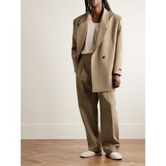 Fear of God's 'Eternal California' blazer is cut for an oversized, boxy fit that calls to mind '80s Hollywood style. It's been tailored in Italy from a virgin wool and cotton-blend twill and has a simplified, double-breasted profile. Wear it with a pair of matching trousers. Oversized Beige Blazer For Formal Occasions, Hollywood Fashion, Blazers For Men, Double Breasted, Cotton Blend, California, Trousers, Hollywood, Blazer