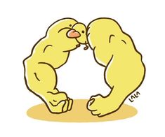 an image of two animals kissing each other