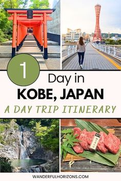 the top things to see and do in kobe, japan with text overlay