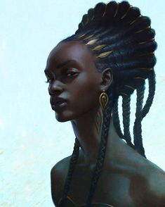 Afro Art, African American Art, African Beauty, Black Women Art, 인물 사진, Hair Art, African Art, Black Art