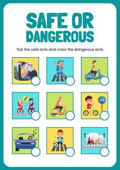 the safety poster for children to learn how to use it