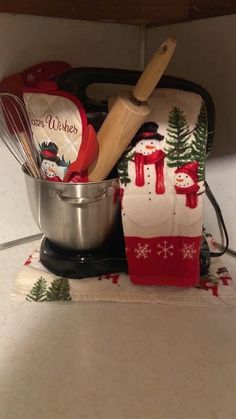 kitchen utensils and baking supplies in a pan