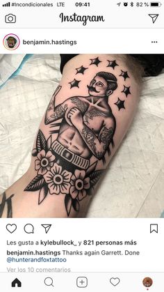 a person with a tattoo on their arm and the words instagramr above it