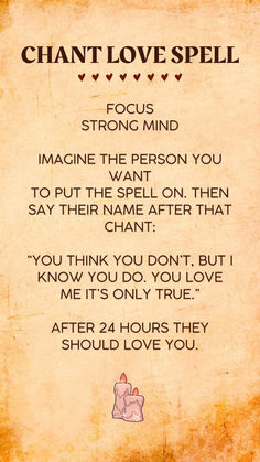 Unlock the magic of a potent love spell chant to make someone fall in love with you! Discover this powerful incantation designed to attract deep affection and romantic connection. Perfect for those seeking to ignite a new romance or deepen an existing relationship. Pin now and embrace the enchantment of love! 💖✨ #LoveSpell #LoveChant #AttractLove #RomanticMagic #ManifestLove #RelationshipGoals #SpellCasting Love Spell Chants That Work Fast, Manifest Love Spell, Dorayaki Recipe, Spell Chants, Wicca Love Spell, Love Chants, Truth Spell, Romantic Connection, Attraction Spells