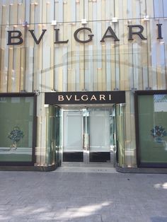 the entrance to bvlgari's new store is pictured in this image