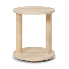 a small wooden table with two legs on the top and one leg raised to the side