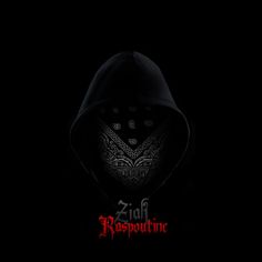 a black hooded hoodie with the word rappoputine written on it in red