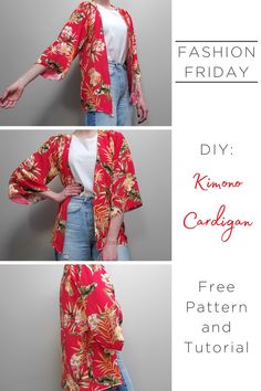 the kimono cardigan sewing pattern is easy to sew