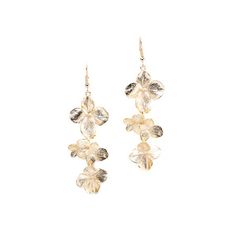 Satin gold flowers drop fishhook earring Size: one size. Color: Metal Type. Gender: female. Age Group: adult. Gold Flower Charm Earrings For Summer, Flower Shaped Chandelier Earrings, Chic Gold Flower Earrings For Summer, Gold Flower Earrings For Summer Parties, Elegant Flower Charm Earrings For Summer, Gold Dangle Earrings For Summer, Elegant Summer Flower Earrings With Ear Wire, Nickel Free Flower Earrings For Summer, Gold Flower Earrings For Summer