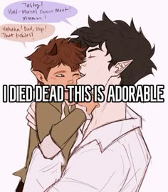 two people kissing each other with the caption that says i died this is adorable