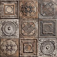 an assortment of decorative tiles in various shapes and sizes