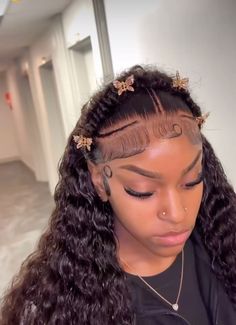 Wig Hairstyles Butterfly Braid, Butterfly Wig Hairstyles, Braided Crown Hairstyles Wig, Middle Part Butterfly Braid, Butterfly Braid Crown, Butterfly Clips Hairstyles, Wig Installs, Butterfly Hairstyle, Cinderella Hair