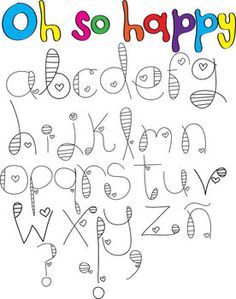 the alphabet is made up of letters and numbers with different colors, shapes and sizes